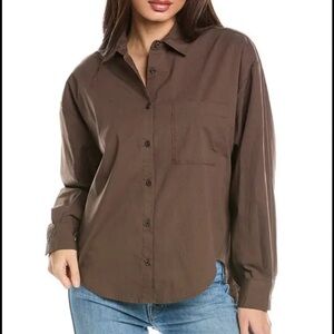 Pistola Sloane BrownOversized Button-Up Shirt